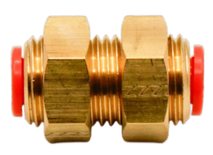 Bulkhead Union – 1/4" OD Push-to-Connect Air Fitting