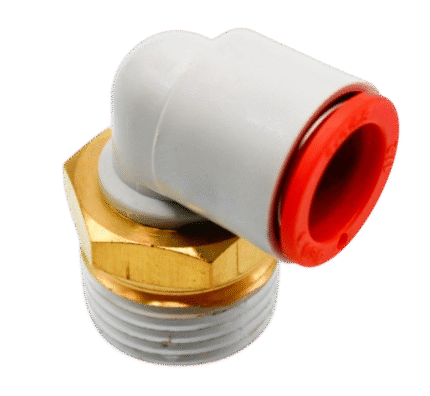 1/2" OD x 1/2" NPT Male Connector Elbow