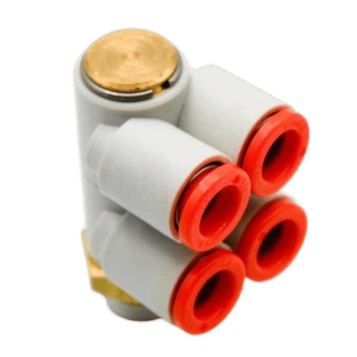 1/4" OD Double Branch Universal Male Elbow “D” Fitting