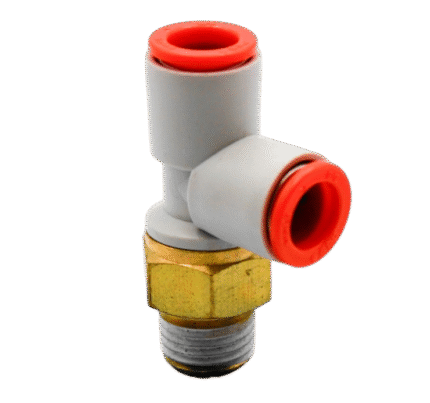 Male Run TEE 3/8" OD, 1/4" NPT Air Fitting