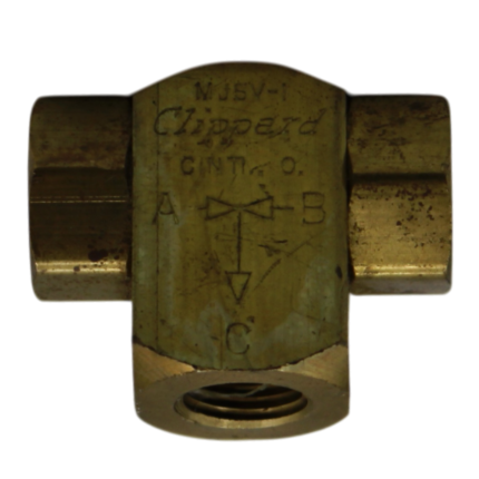 Shuttle Valve – 1/8" Ports (2-Way Check Valve)