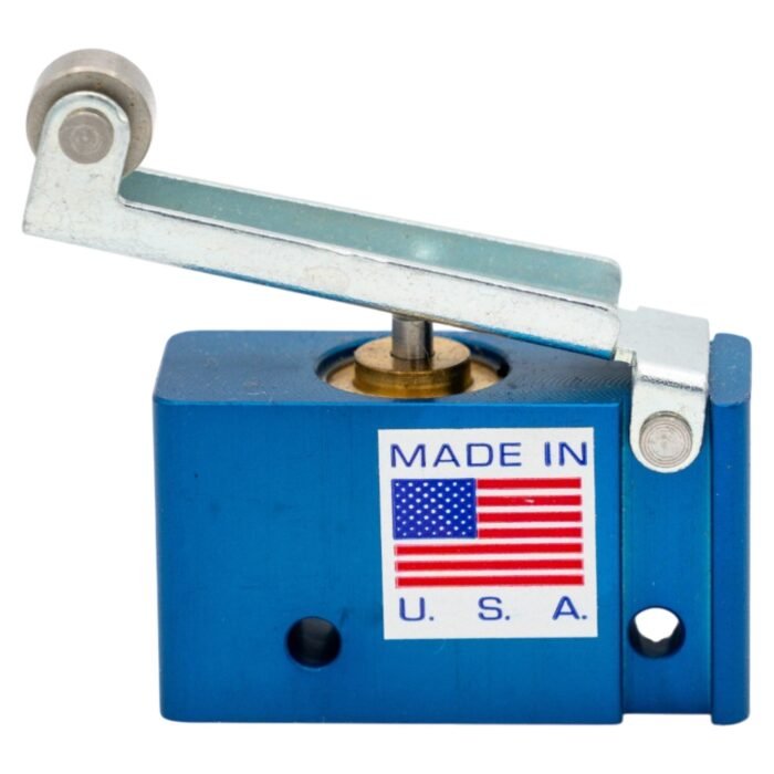 Air-Mite MV2C Valve – Pneumatic Roller Lever with Spring Return Air-Mite MV2C Valve, a 3-way pneumatic valve with a roller-lever actuator.