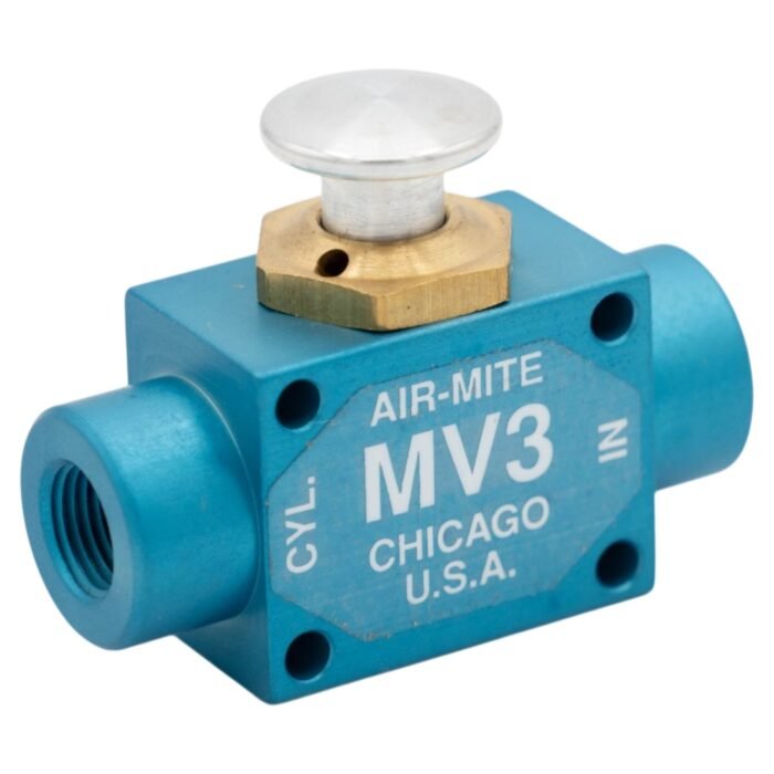 Air-Mite MV3 Valve – Mushroom Push Button Pneumatic Control Air-Mite MV3 Valve – Mushroom Push Button Pneumatic Control