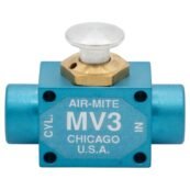 Air-Mite MV3 Valve – Mushroom Push Button Pneumatic Control