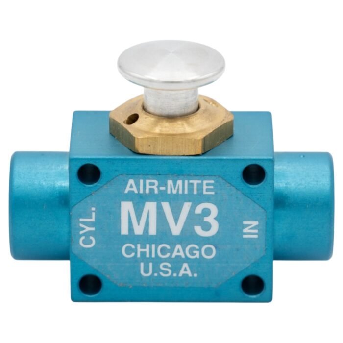 Air-Mite MV3 Valve – Mushroom Push Button Pneumatic Control Air-Mite MV3 Valve – Mushroom Push Button Pneumatic Control